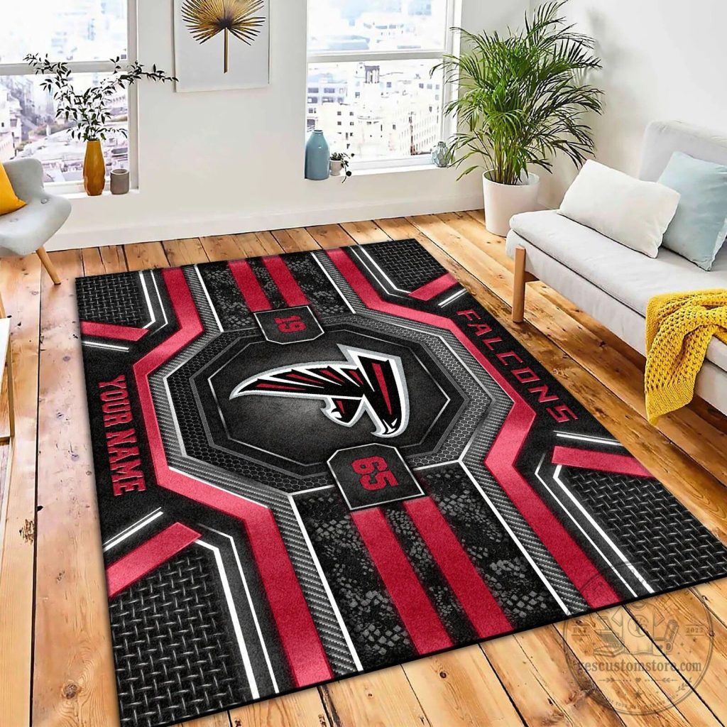Atlanta Falcons Personalized NFL Football Team Area Rug Atlanta Falcons Personalized NFL Football Team Area Rug