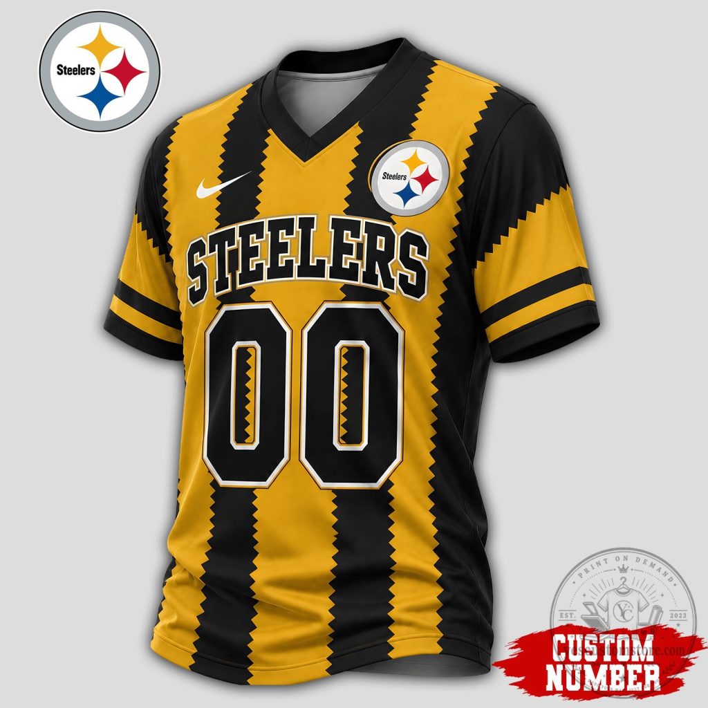 Pittsburgh Steelers Bold Stripe Custom Football Jersey Pittsburgh Steelers Bold Stripe Custom Football Jersey