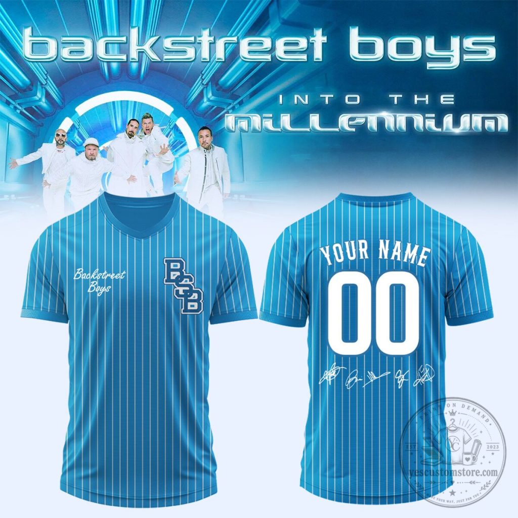 Backstreet Boys Into The Millennium Custom Name and Number Baseball Jersey Backstreet Boys Into The Millennium Custom Name and Number Baseball Jersey