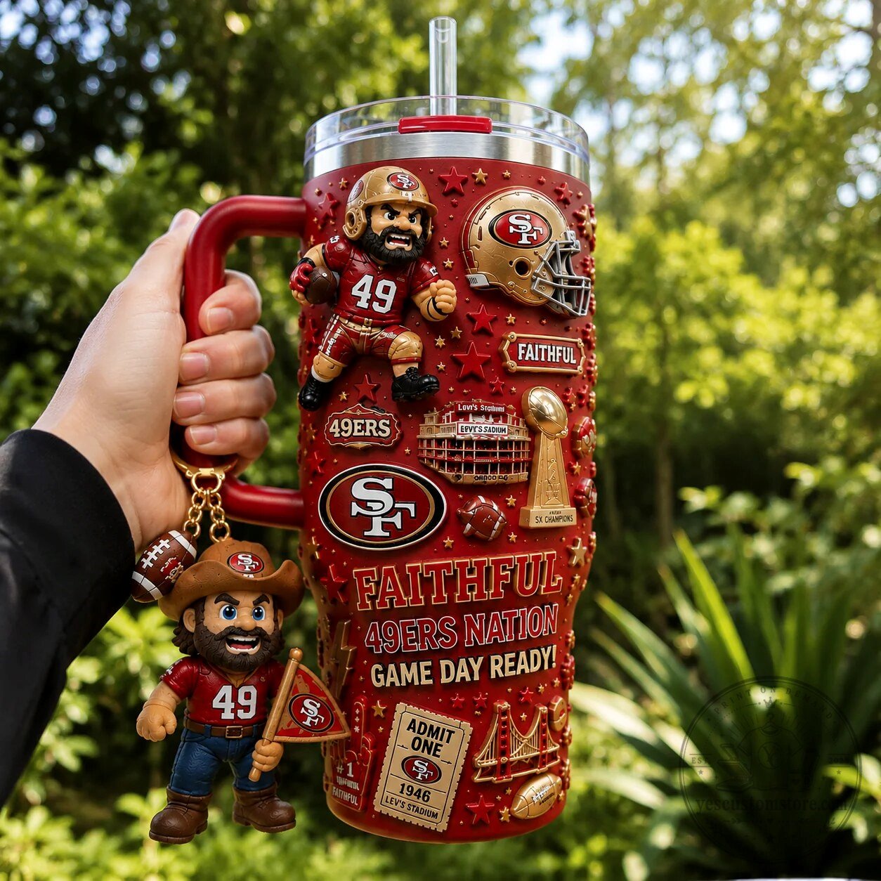 San Francisco 49ers Faithful Nation Game Day Ready 40oz Tumbler with Handle 8 San Francisco 49ers Faithful Nation Game Day Ready 40oz Tumbler with Handle