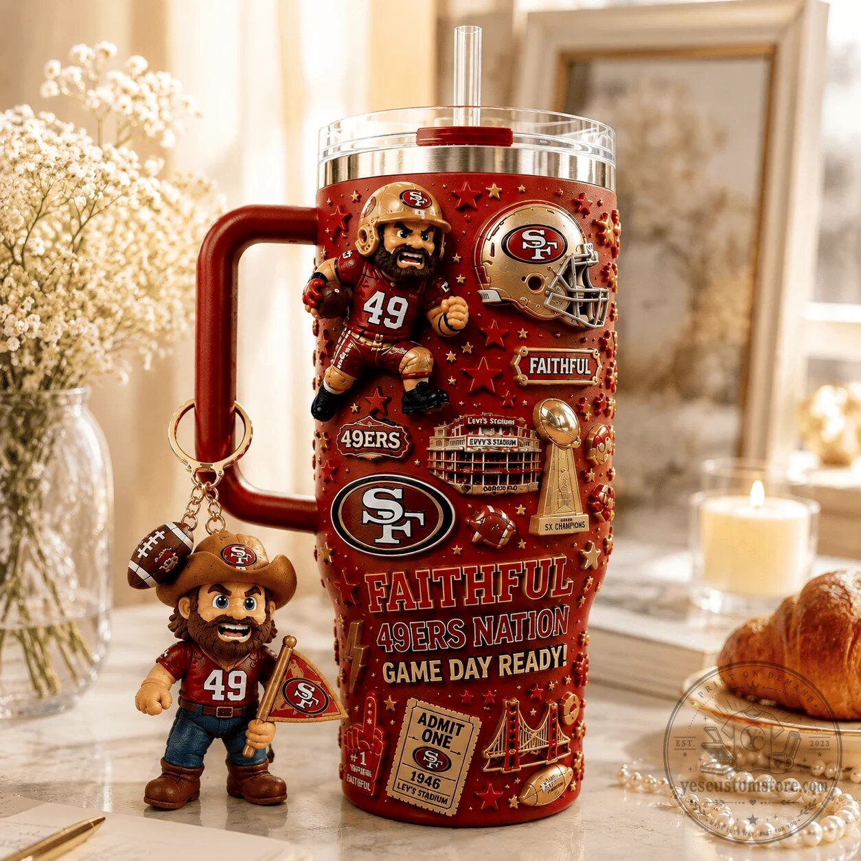 San Francisco 49ers Faithful Nation Game Day Ready 40oz Tumbler with Handle 9 San Francisco 49ers Faithful Nation Game Day Ready 40oz Tumbler with Handle
