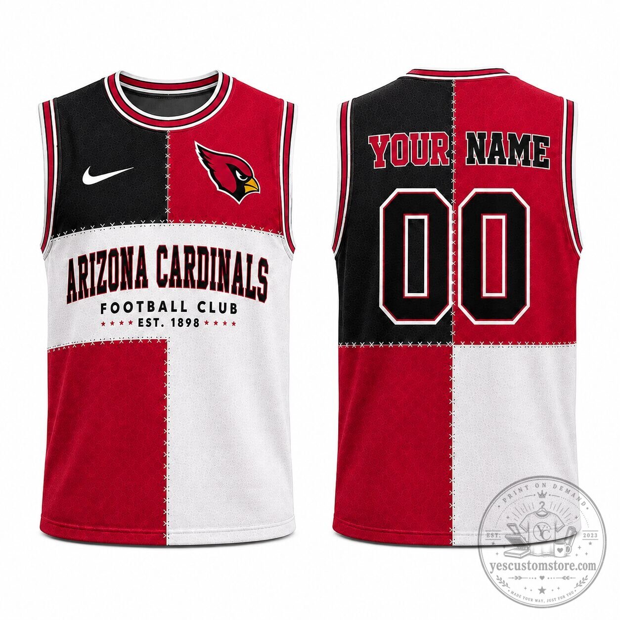 Arizona Cardinals Football Club Personalized Custom Name Number Tank Top 7 Arizona Cardinals Football Club Personalized Custom Name Number Tank Top