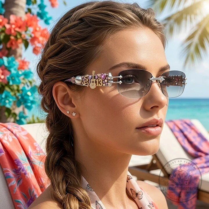 Taylor Swift The Eras Tour Embellished Sunglasses for Women 7 Taylor Swift The Eras Tour Embellished Sunglasses for Women