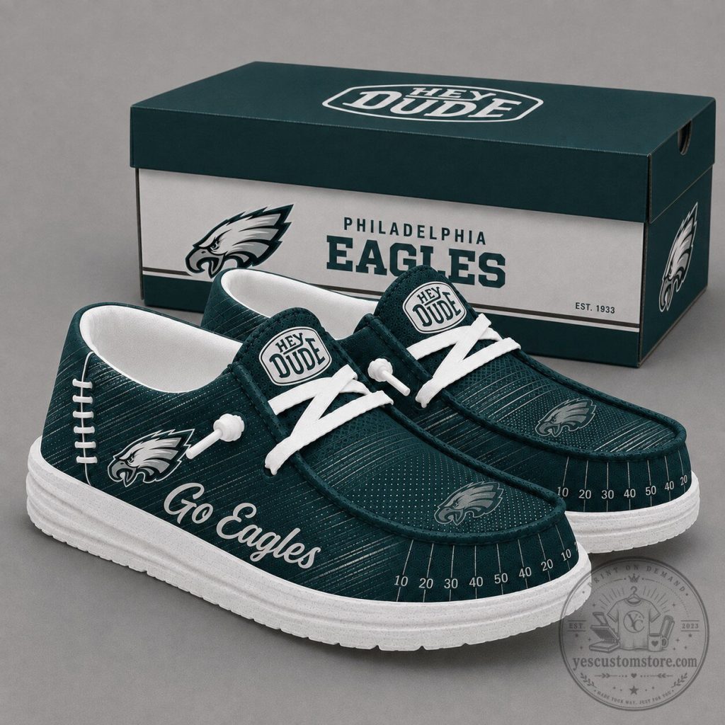 Philadelphia Eagles Football Field Fan Loafer Shoes Philadelphia Eagles Football Field Fan Loafer Shoes