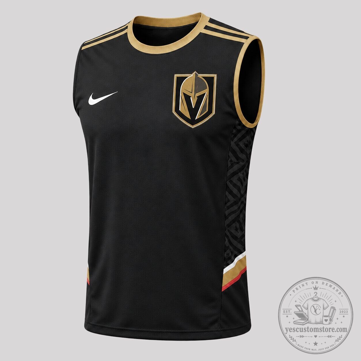 Vegas Golden Knights National Hockey League Tribal Edge Tank Top and Shorts Set 8 Vegas Golden Knights National Hockey League Tribal Edge Tank Top and Shorts Set