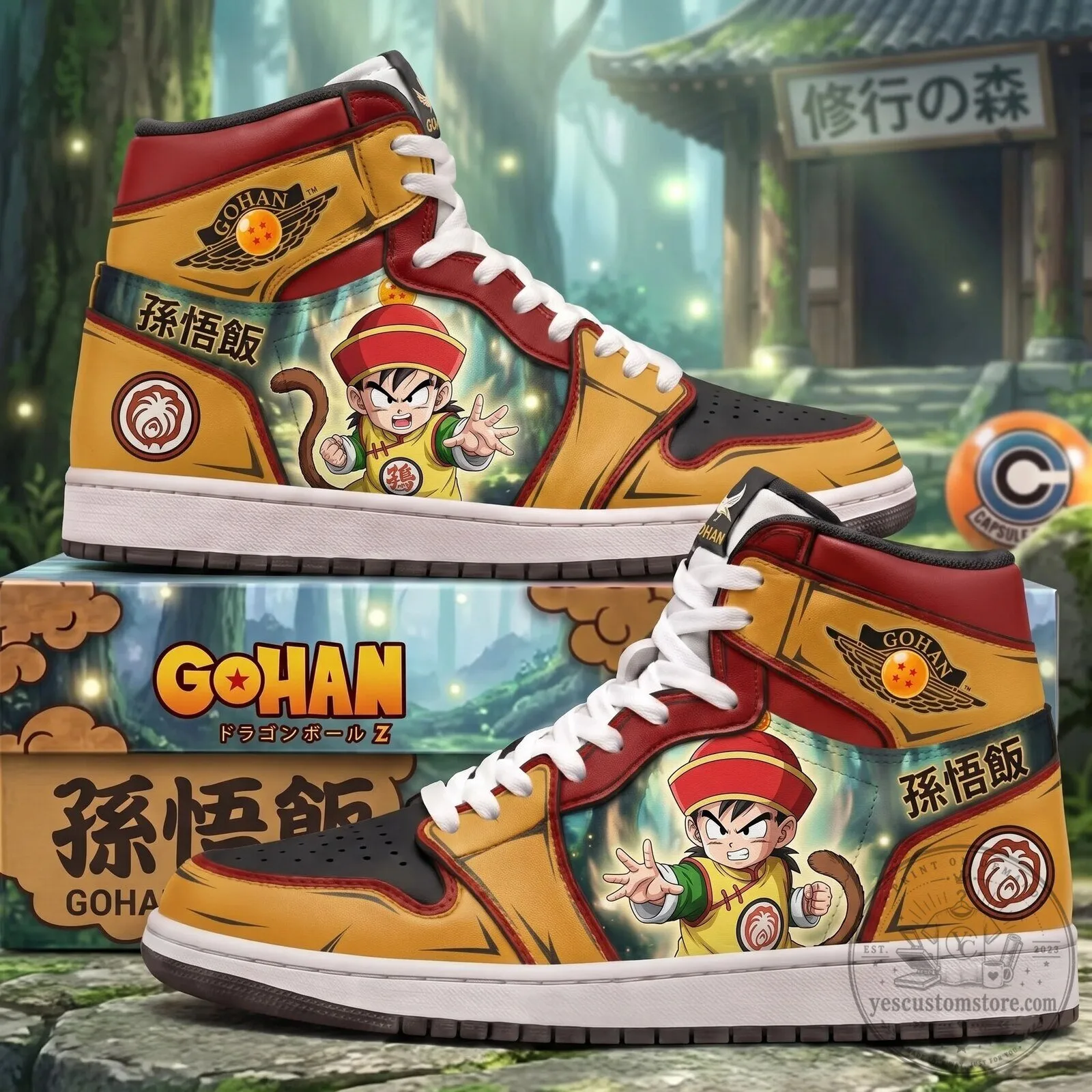 Dragon Ball Z Super Saiyan 2 Gohan Anime High Top Sneakers 10 Dragon Ball Z Super Saiyan 2 Gohan Anime High Top Sneakers