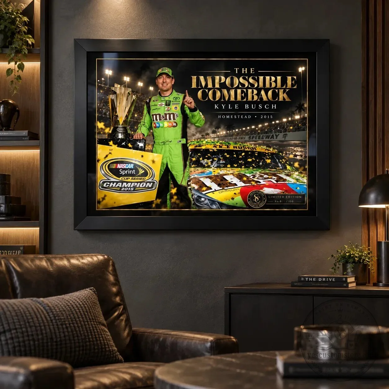 Kyle Busch The Impossible Comeback NASCAR Sprint Cup Series Champion 2015 Wall Art 11 Kyle Busch The Impossible Comeback NASCAR Sprint Cup Series Champion 2015 Wall Art
