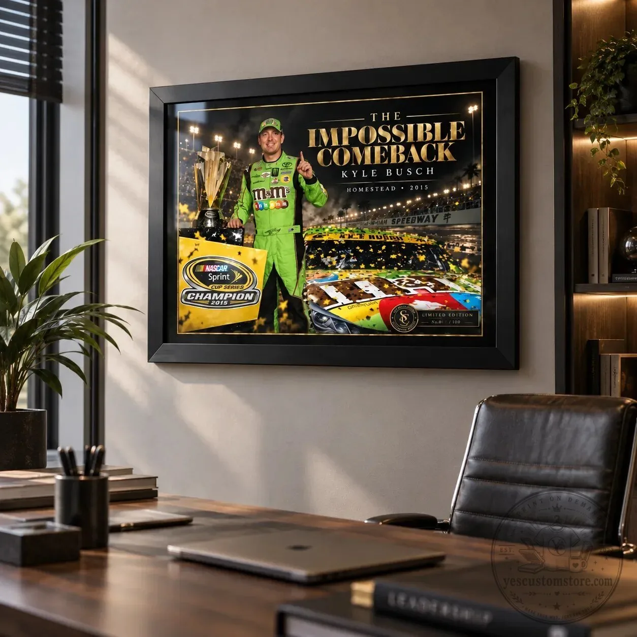Kyle Busch The Impossible Comeback NASCAR Sprint Cup Series Champion 2015 Wall Art 12 Kyle Busch The Impossible Comeback NASCAR Sprint Cup Series Champion 2015 Wall Art