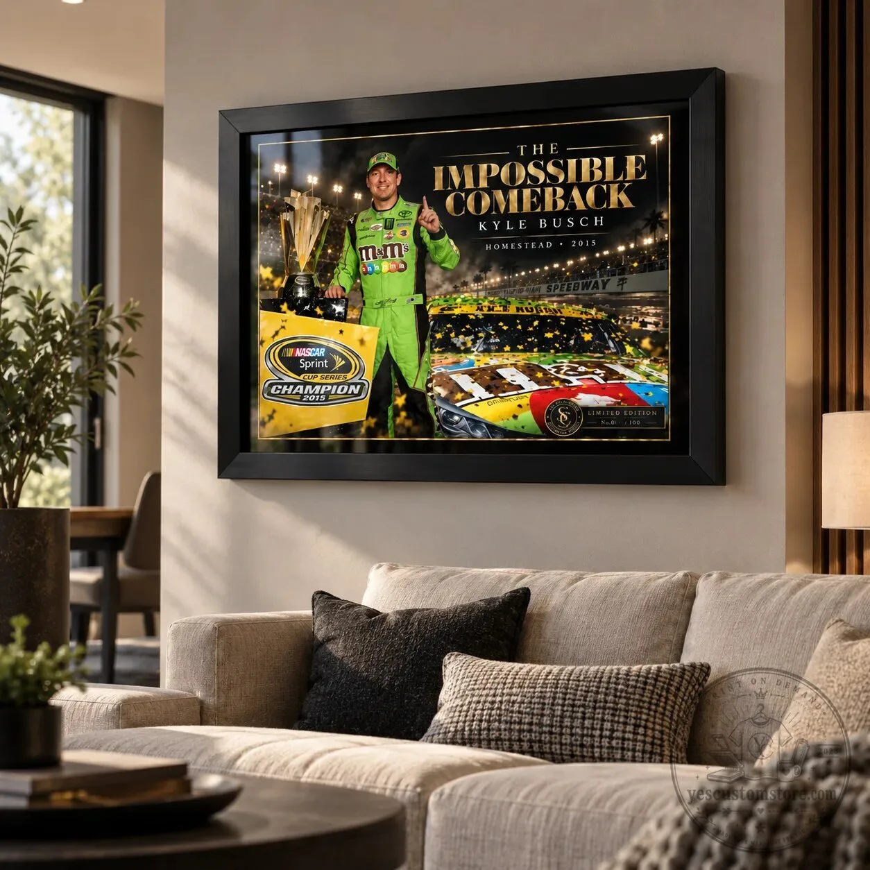 Kyle Busch The Impossible Comeback NASCAR Sprint Cup Series Champion 2015 Wall Art 13 Kyle Busch The Impossible Comeback NASCAR Sprint Cup Series Champion 2015 Wall Art