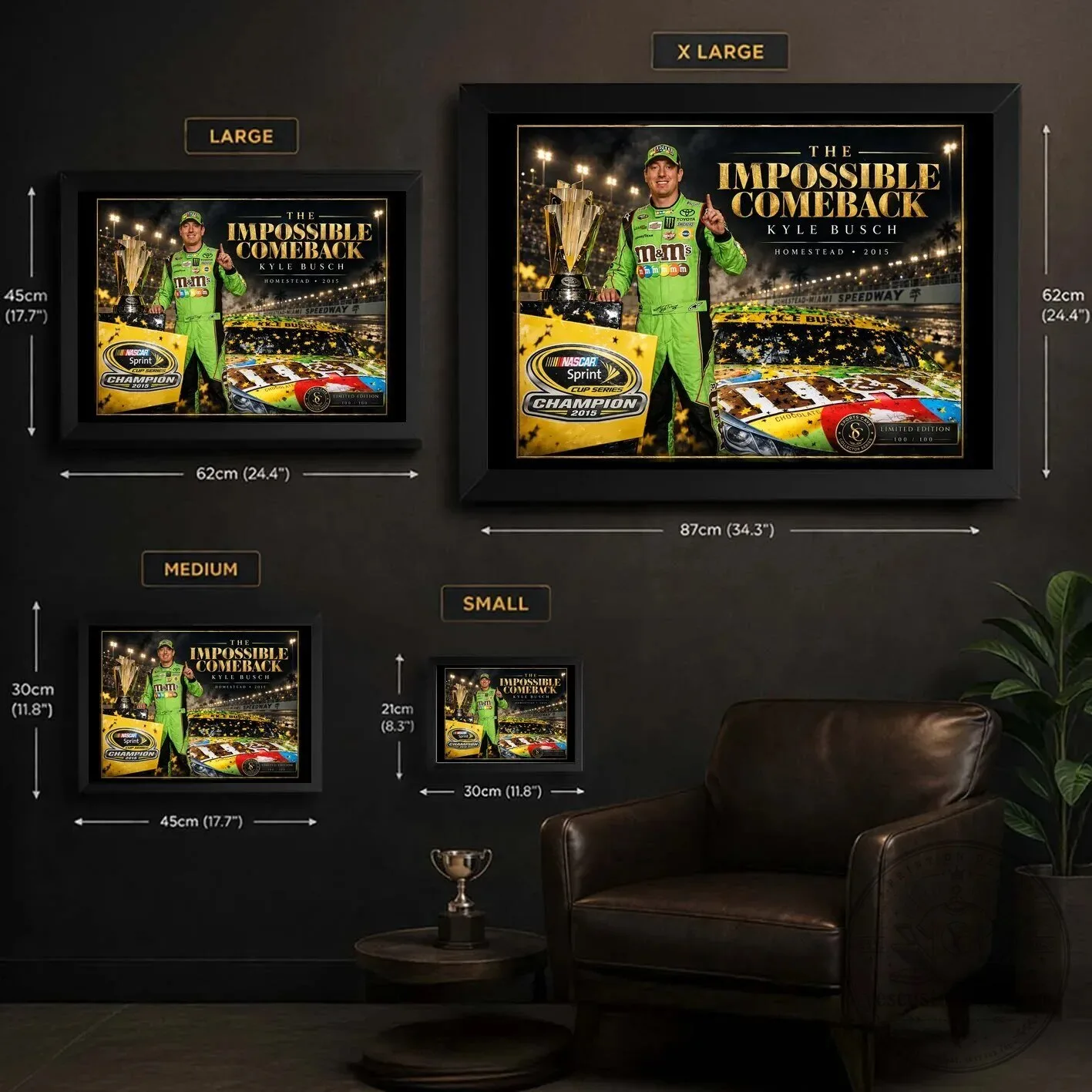 Kyle Busch The Impossible Comeback NASCAR Sprint Cup Series Champion 2015 Wall Art 14 Kyle Busch The Impossible Comeback NASCAR Sprint Cup Series Champion 2015 Wall Art