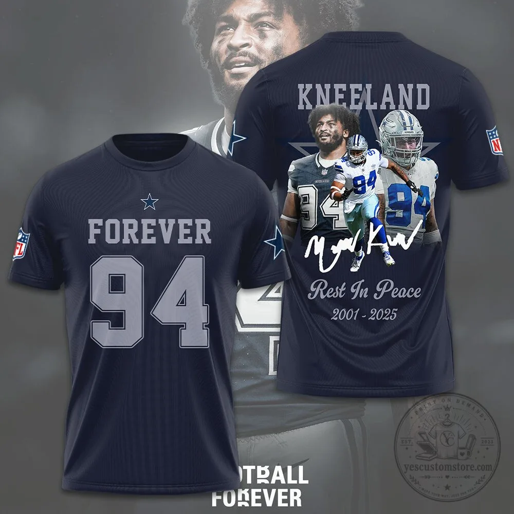 Marshawn Kneeland Dallas Cowboys Forever 94 Memorial Edition T-Shirt 3 Marshawn Kneeland Dallas Cowboys Forever 94 Memorial Edition T-Shirt